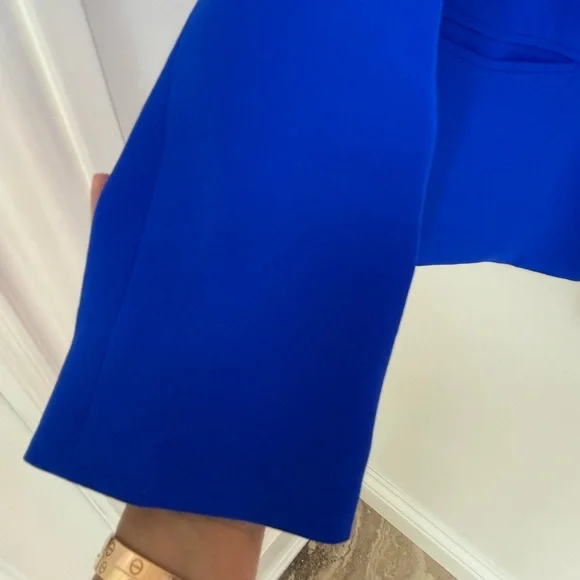 Skies Are Blue Vibrant Blue Women's Blazer - Picture 6 of 12